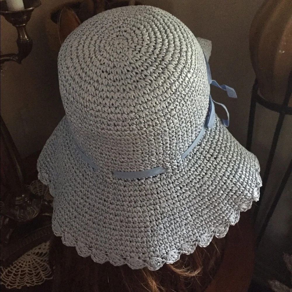 Vintage Blue Floppy Hat - Picture 7 of 9